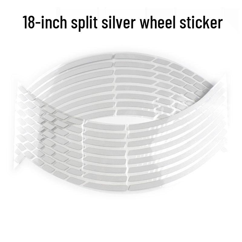 18-Inch Reflective Steel Wheel Hub Decal - Custom Decorative Motorcycle & Car Sticker