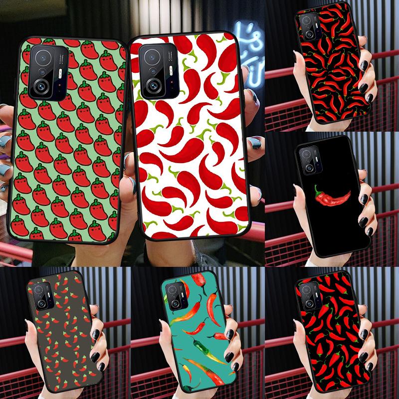 Чехол с рисунком красного перца чили для Xiaomi 14T 11T 12T 13T Pro 13 14 Ultra POCO X7 Pro X3 X5 F3 F5 F6 M6 X6 Pro