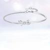 Bow Bracelet Women's Light Luxury Niche Half Bracelet Half Chain Jewelry for Girlfriends Birthday Qixi Festival Gifts