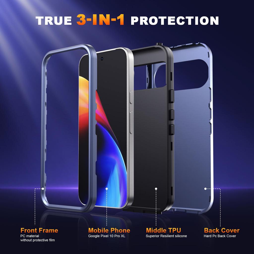 Матовый чехол Google Pixel 10 Pro с покрытием Soft-Touch - Новый трехкомпонентный дизайн для трансграничной торговли