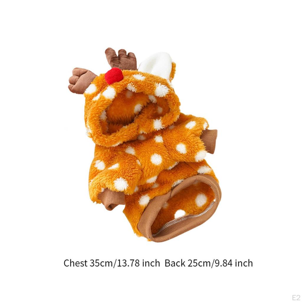 Christmas Apparel for Pets, Dog And Cat Pajamas with Reindeer Theme