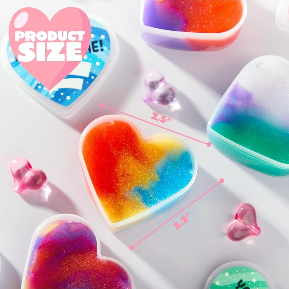 JOYFY 30 PCS Valentines Day Galaxy Slime Hearts for Kids Valentine Classroom Exchange Prizes Party Favors Valentine's Day Gifts