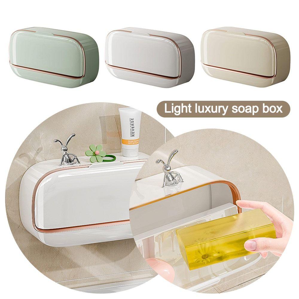 Punch-Free Soap Dish Large Waterproof Soap Holder Soap Storage Case Bathroom Accessories