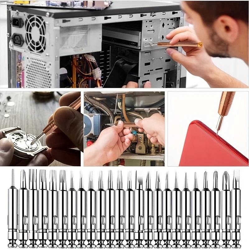 1 Set Screwdriver Set Cross Flat Head 25in 1 Small Screwdriver Set Mini Pocket Screwdriver Set For Repairing Electronic Products