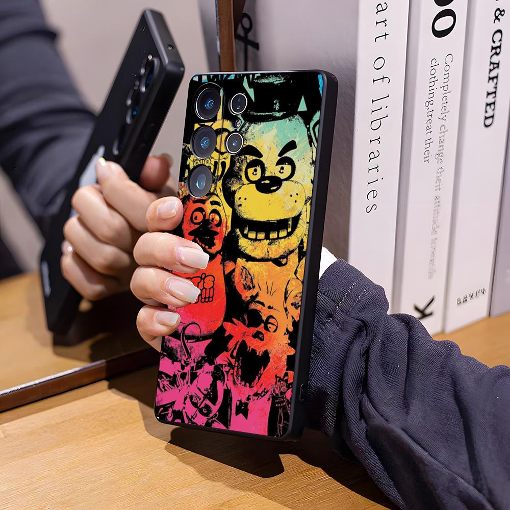 W-Fnaf-e-Fives-nights-At-Freddys- Чехол для телефона Samsung S26 Ultra S25 Edge Ultra S23 S22 S21 S20 Ultra Plus S24 Fe Стеклянная крышка