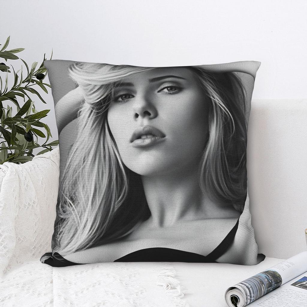 Scarletts Johanssons Pillowcases American Actor Kawaii Pillow Case For Sofa Home Decoration Comfy Pillow Cover
