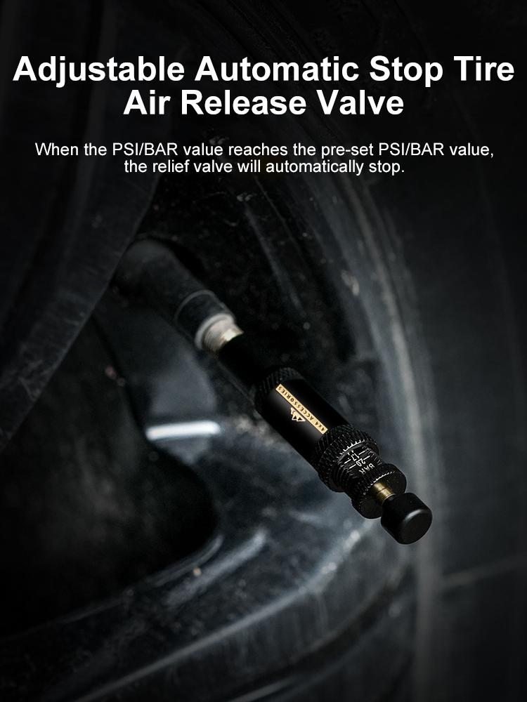 4 шт. Регулируемые самоостанавливающиеся наборы клапанов для спуска шин(10-30 фунтов на кв. дюйм)Навинчиваемый инструмент для спуска воздуха в шинах для автомобилей, мотоциклов, внедорожников 4x4