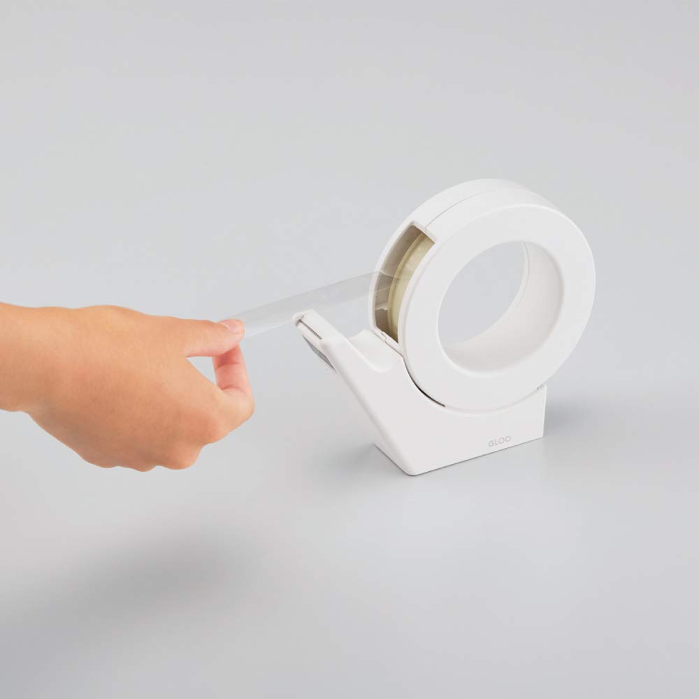 KOKUYO Резак для ленты GLOO Suction Cup Handy Type Большой рулон Эксклюзивный белый корпус: В133xШ38xГ149мм/164г T-GM500W