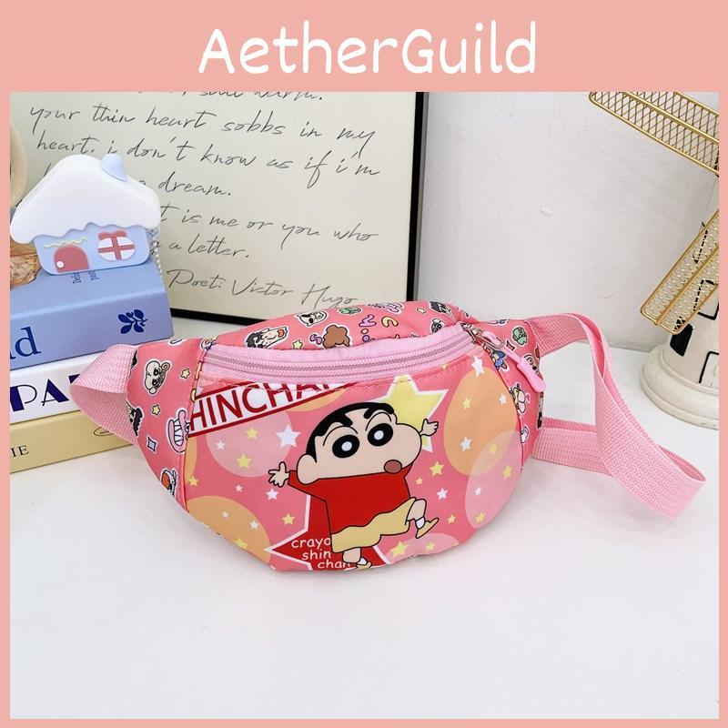 Chest Fashion Kid Bag With Crayon Shin Chan And Nene Print Designs For Daily Use