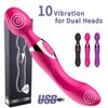 Новые 10 скоростные мощные вибраторы для женщин, Magic Dual Motors Wand Body Massager, секс-игрушки для женщин, G Spot, игрушки для взрослых