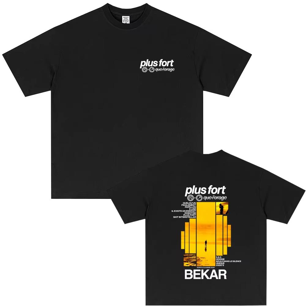 Rapper Bekar Plus Fort Album Graphic Tshirt Men Women Hip Hop Fashion Pop Music Tshirt Unsiex High Quality Soft pure Cotton Top