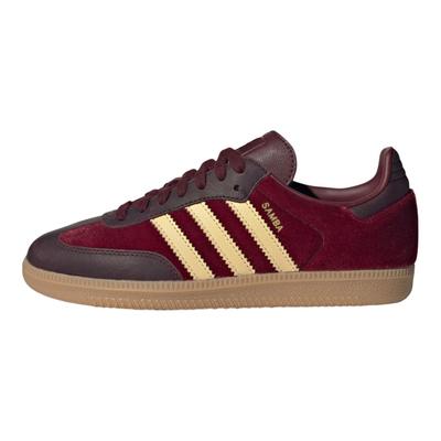Женские кроссовки Samba OG Shadow Red Velvet Бордовые с резиновой подошвой JS1394
