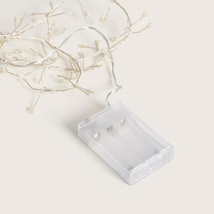 Гирлянда - NO NAME - GHIRLANDA 100 - 100 теплых белых светодиодов - 150 см - Работает от батареек