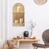 For Living Room Double Shelf Arched Wall Hanging Arched Wall Hanging Wall Decoration Wooden