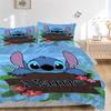 Custom Lilo & Stitch Bedding 3 Piece Set HD Print Duvet Cover Pillowcases for Teens Adult Bedroom Decoration