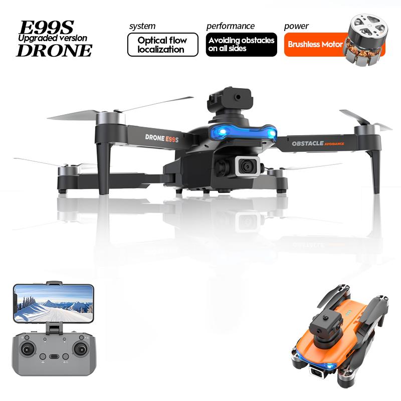 2025 New E99S Optical Flow Positioning FPV Drone With 4K Camera 360° Obstacle Avoidance Brushless Motor Camera Dron RC Toy Drone