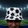 Folding Soccer Pattern Bucket Cap Korean Style Football Fisherman Hat Sunscreen Basin Cap  Women