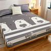 New Waterproof Bed Sheet Printed Cartoon Bed Fitted Sheet Mattress Covers Deep Pocket Bed Protector Sheet