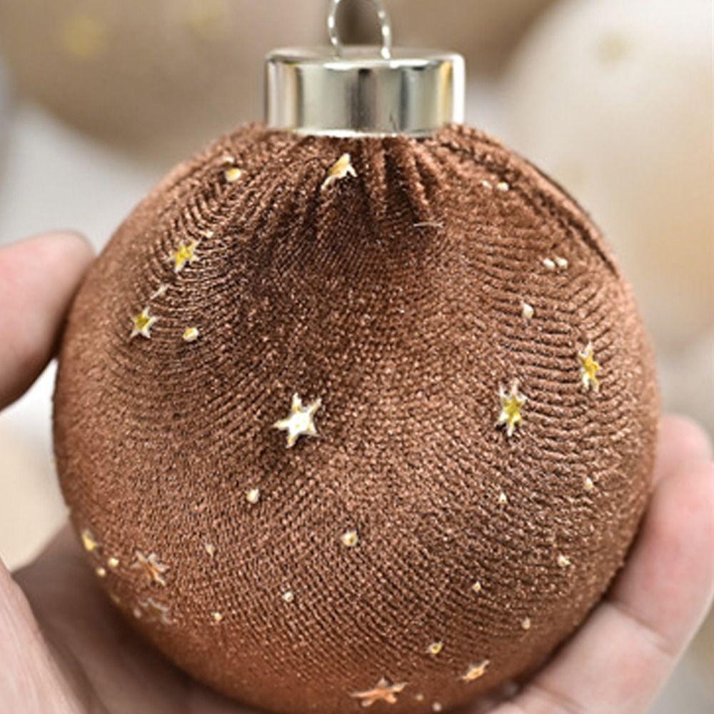 15pcs Flocking Xmas Spheres Ornaments Shatterproof Christmas Tree Pendant Hom Festive Party Decor