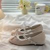 Модная обувь Женские балетки с бантом, с мелким вырезом, хрустальные сабо на платформе, увеличивающие рост, Платье, Новинка, Летняя обувь, Криперы со стразами в виде бабочек, Bu
