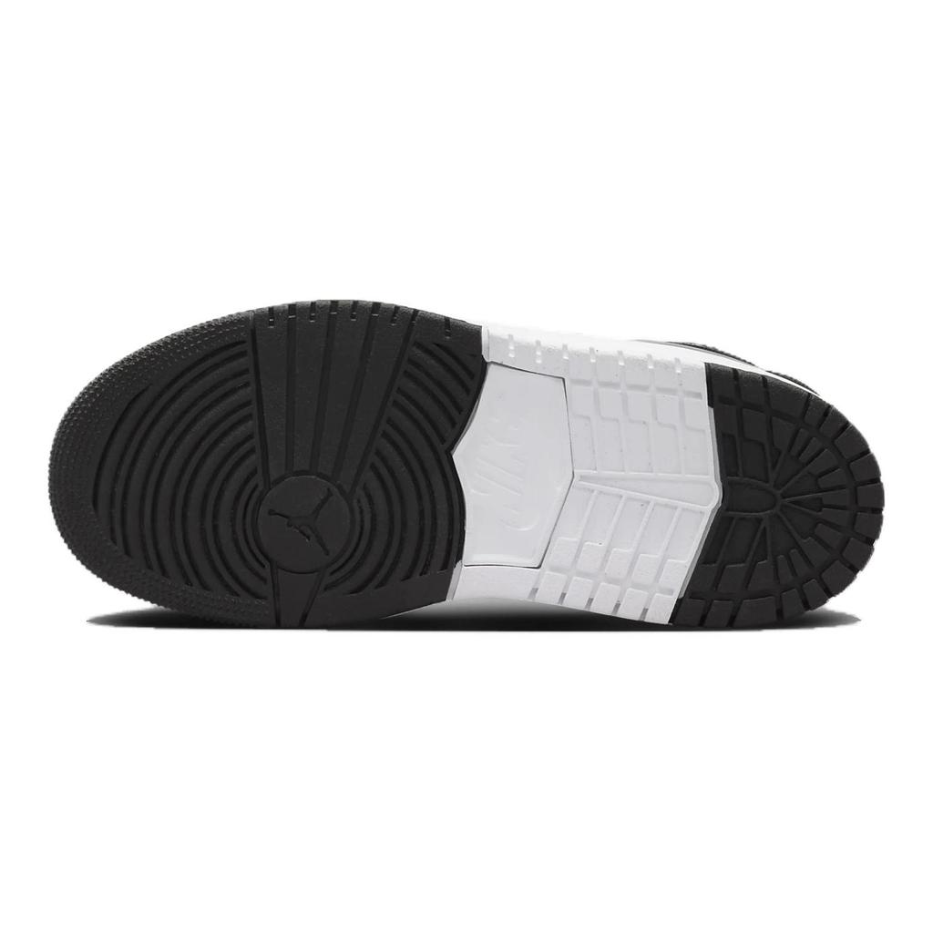 Jordan Air Jordan 1 Slip Resistant Abrasion Resistant Mid top Children's Basketball Shoes Black FQ1281-001