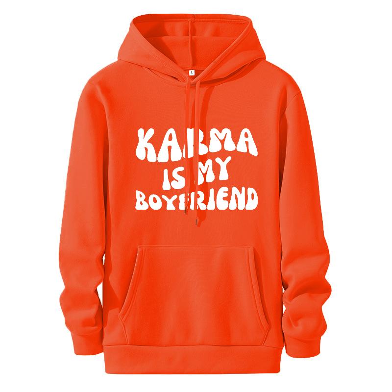 Karma Is My Boyfriend Hoodie Midnights Inspired Hooded Sweatshirt Meet Me At Midnight Lyric Hodoies Kawaii Harajuku Tops