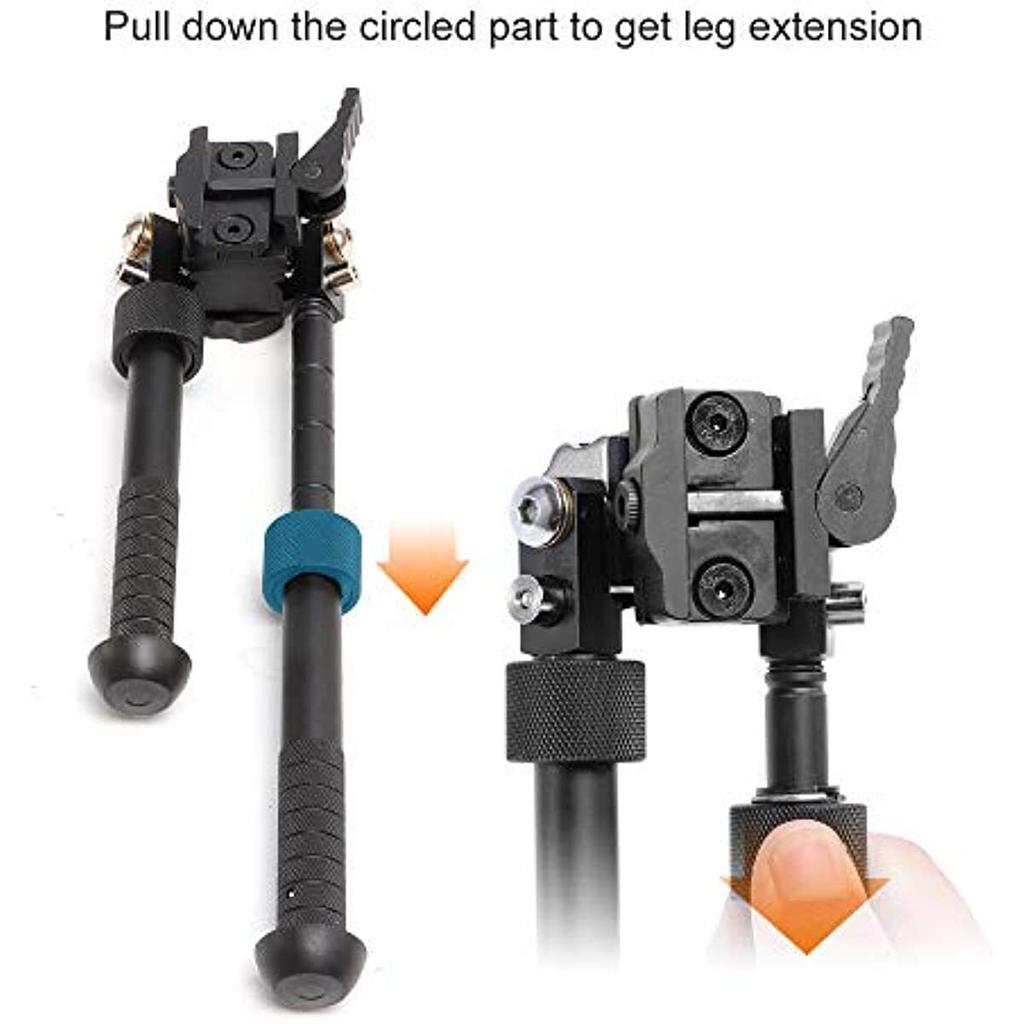 Винтовые сошки V8, 4,75–9 дюймов, складная регулируемая ножка, крепление на планку Пикатинни QD