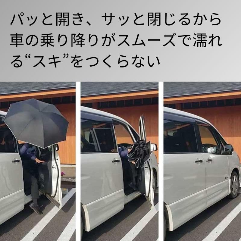 NURASAN Автоматический зонт с обратным складыванием Reverse 8 Water, Nurasan, Одно касание, Открытие/Закрытие, Складывание, 102 см, Спицы, Ветрозащитный, Водоотталкивающий, Мужской,