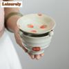 Расписанная вручную печка для заваривания чая с клубникой Японская пудра Усилитель аромата Инь Подставка для ароматизации чайных листьев Чайная церемония Кунг-фу