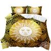 Bohemian Duvet Cover Set Golden Sun Twin Bedding Set Boho Style for Teens Adults Double Queen King Size Polyester Qulit Cover