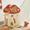 Custom Montessori Mushroom House Toy Wooden Percussion Music Toy Unlock/Place/Shape Match Game Finger Sensory Education Kid Gift