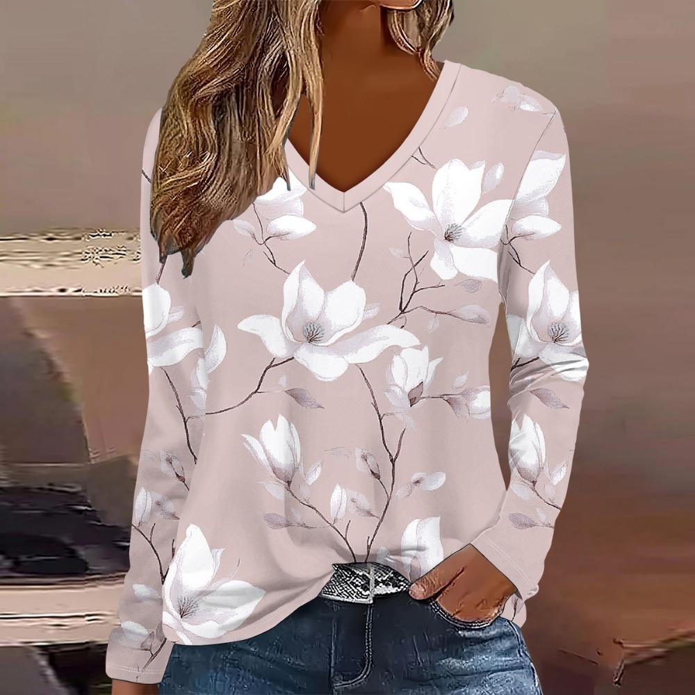 Fashion Streetwear 3D Digital Printed Women's Long Sleeved T-shirt