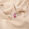 Natural Pink Tourmaline Gemstone 925 Sterling Silver Jewelry Zircon Ring For Her CZR-8-8