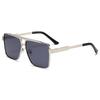 New Metal Double Beam Square Frame Women Sunglasses High Quality Men Aviator Sun Glasses Fashion Luxury Brand Designer Eyewear