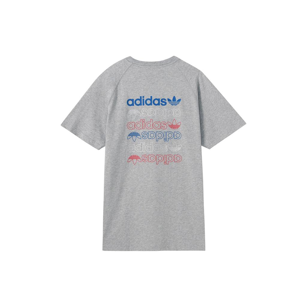 Adidas Футболка с трилистником Originals с меткой Ref/Met, мужские топы, серые FS7345