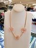 Atria Cherry Blossom Shape Rose Quartz Necklace ARONEET0001PKF
