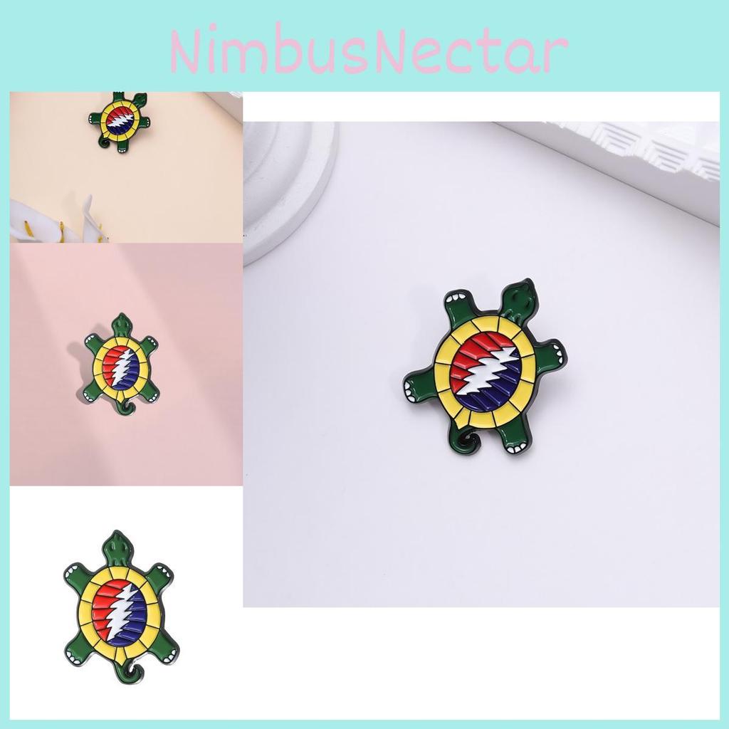 Unique Colorful Turtle Shaped Cartoon Brooch Creative Pin For Music Fans And Collectors