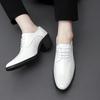 Men High Heels White Derby Wedding Dress Dance Business Formal Red Elevator Shoes Height Increase Tuxedo Prom Blazers Shoes Plus Size