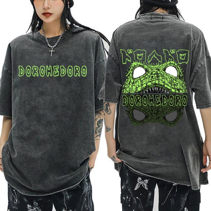 Flower Print Retro Washed T Shirt Loose Round Neck Fashion Women's Wash Short Sleeve Burning-out Printing Women's T-shirt