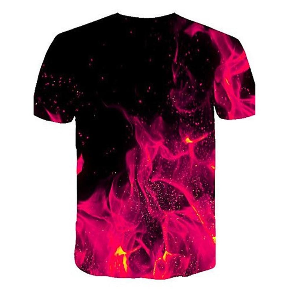 2025 Футболки Flame Boy с забавным 3D-принтом для мальчиков, одежда на день рождения, детский подарок, футболка для мальчиков с коротким рукавом