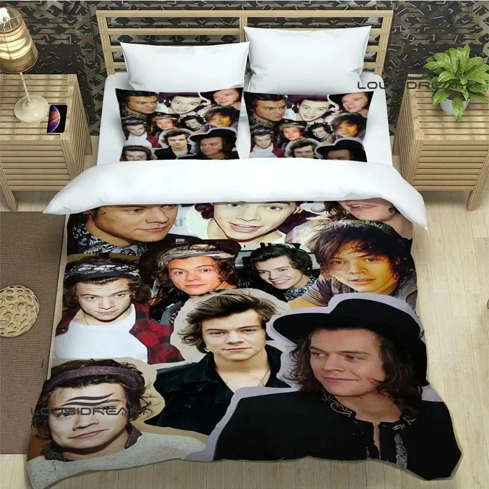 Постельное белье H-Harry-Styles Комплекты Постельных Принадлежностей Изысканный Комплект Постельного Белья Пододеяльник Комплект Покрывал Постельное Белье Роскошный Подарок на День Рождения