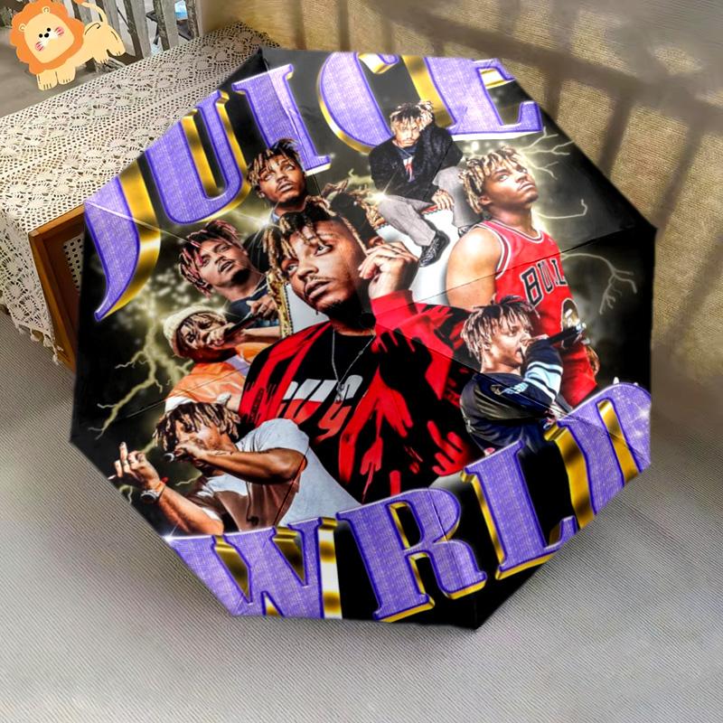 Juice Wrld: Legacy Music Passion Складной зонт Подходит для всех сезонов Портативный для путешествий Зонт от солнца Зонт от солнца