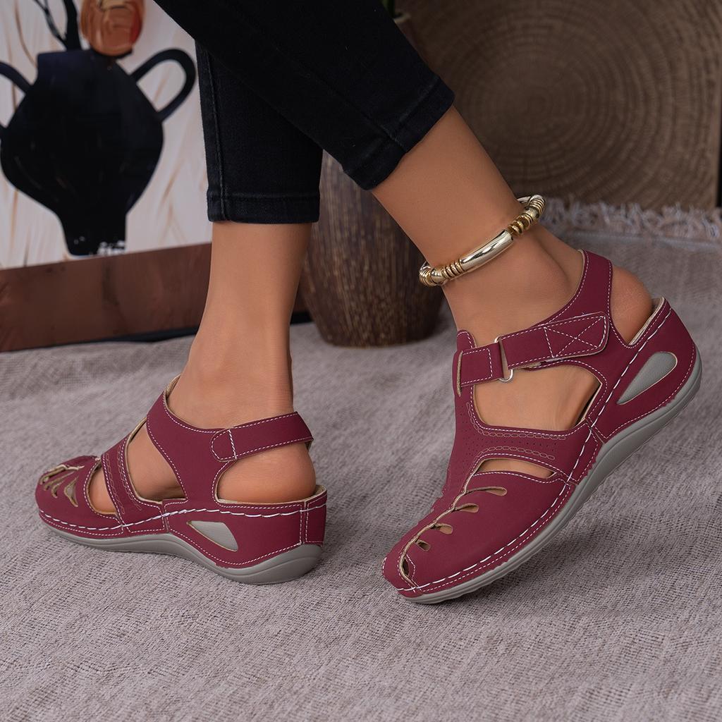 New Women's Peep-Toe Ankle Strap Sandals Summer Block Heel Fashion Shoes