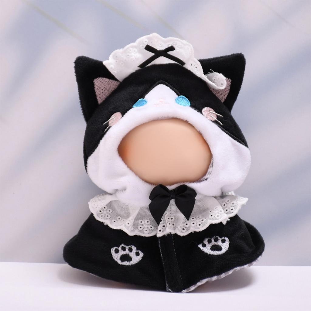 Doll Clothes Set 17cm Doll Accessories Love Heart Top Scarf Hat No Dolls