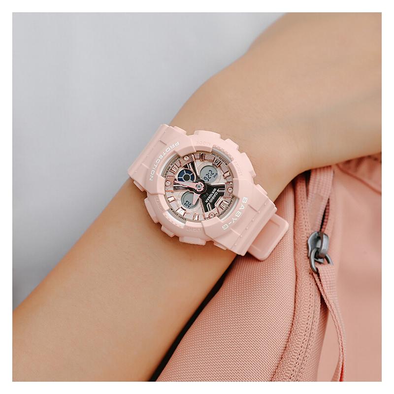 Casio Серия BABY-G Единорог Доступен Подарочная коробка Ночной Бег Эльф Спорт и Отдых Кварцевый Механизм Японские и Корейские Часы Женские BA-130-4APRD