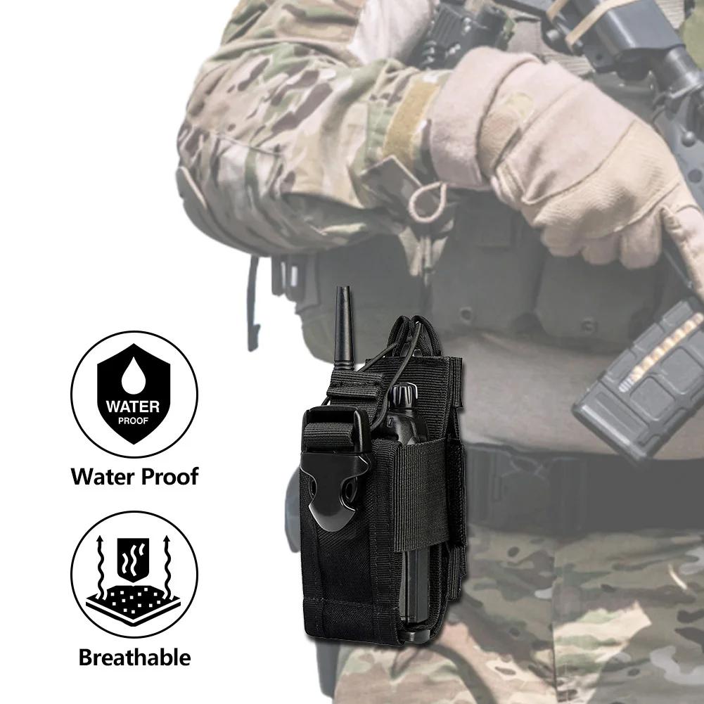 1000D Nylon Tactical Pouch Radio Walkie Talkie Holder Bag Belt Pack Hunting Accessories Magazine Pouch Outdoor Airsoft Equipment