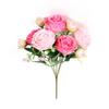 Сделай сам Имитация Пиона Цветок 5 Голов Реалистичный Цветочный Букет Свадебное Украшение