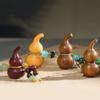 Chinese Style Sandalwood Gourd Keychain Pendant Gourd Car Keychain Wooden Pendant Phone Chain  Men