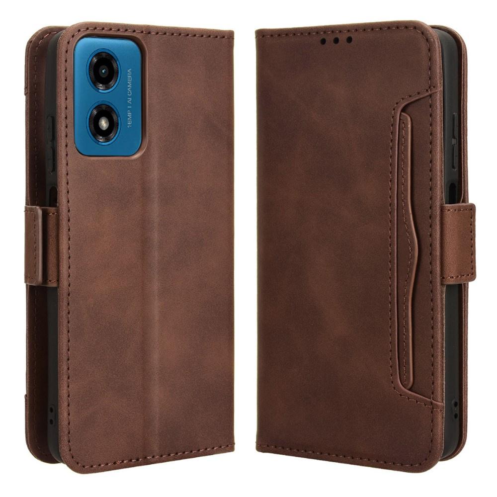 Flip Case for Motorola Moto G24 / G24 Power / G04, Card Slot, Brown