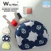 Patterns Gobelin Woven Round Pouch In Camellia Scandinavian Cosmetic Perfect for and Stylish and Cute for Women Wpc. Navy, Retro, Pouch, Multi-Pouch,